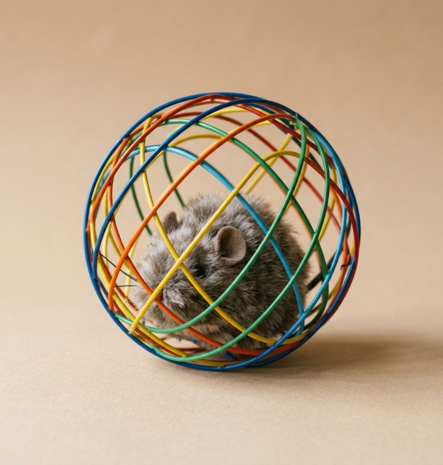 Interactive mice puzzle toy for cats providing mental stimulation and enrichment